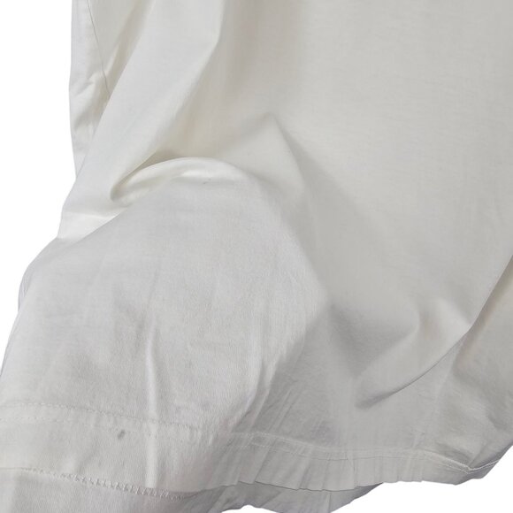 Tricots St Raphael Mens L White VTG Style Streetwear Plain Classic Oversized Tee - Picture 3 of 10